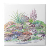 高山の庭の造園 タイル (正面)