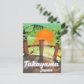 高山の日本の花のポスター ポストカード (スタンド正面)