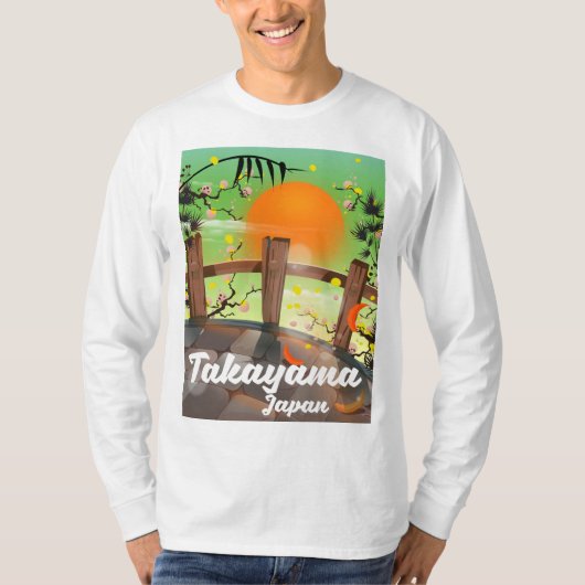 高山の日本の花のポスター Tシャツ (正面)