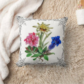 高山の花 クッション (ブランケット)