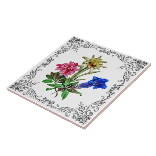 高山の花 タイル (側面)