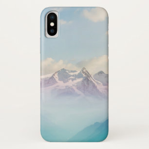 高山の谷の朝の霧 iPhone X ケース