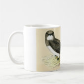 高山の速いのの旧式なプリント コーヒーマグカップ (左)