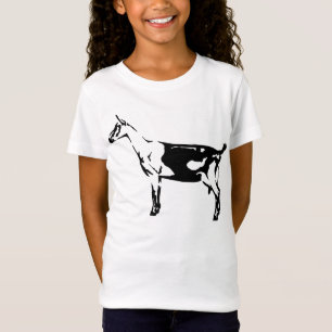 高山の酪農場のヤギの恋人 Tシャツ