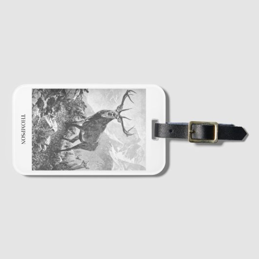 高山の鹿 ラゲッジタグ (正面横)