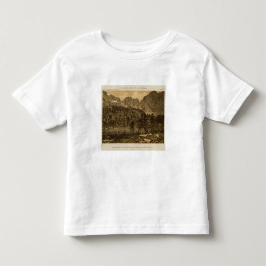 高山湖、シエラネバダ山脈 トドラーTシャツ (正面)