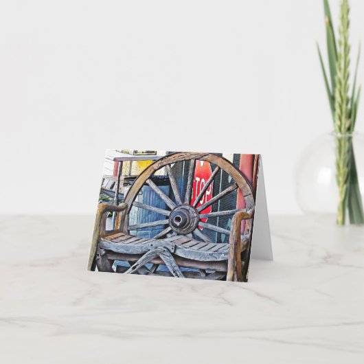 高山荷馬車の車輪のベンチTX カード (正面)