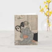 高島大久絵画の歌麿ノートカー空白のド カード (黄色い花)