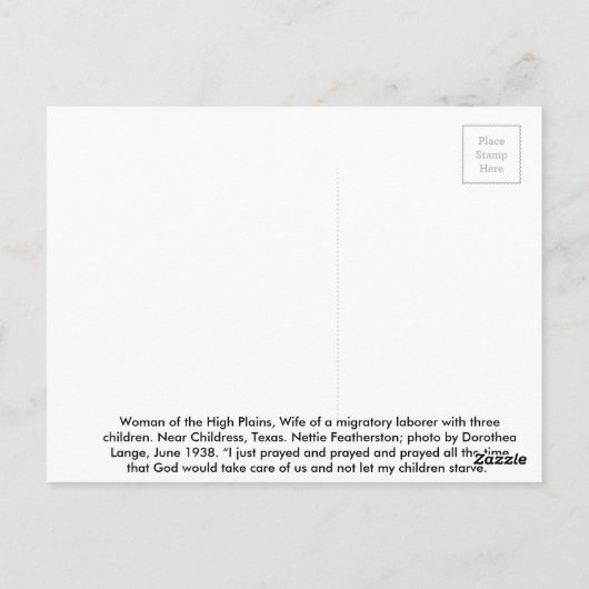 高平原の人 ポストカード (裏面)