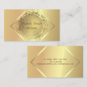高度なエレガントプロフェッショナル幾何学的金ゴールド 名刺 (正面/裏面)