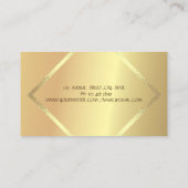高度なエレガントプロフェッショナル幾何学的金ゴールド 名刺 (裏面)