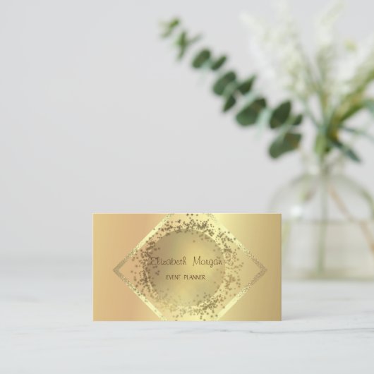 高度なエレガントプロフェッショナル幾何学的金ゴールド 名刺