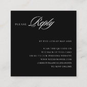 高度なエレガントQRコードRSVP エンクロージャーカード (正面)