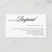 高度なエレガントQRコードRSVP エンクロージャーカード (正面)