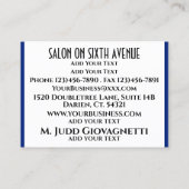 高度なサロン名刺 名刺 (裏面)