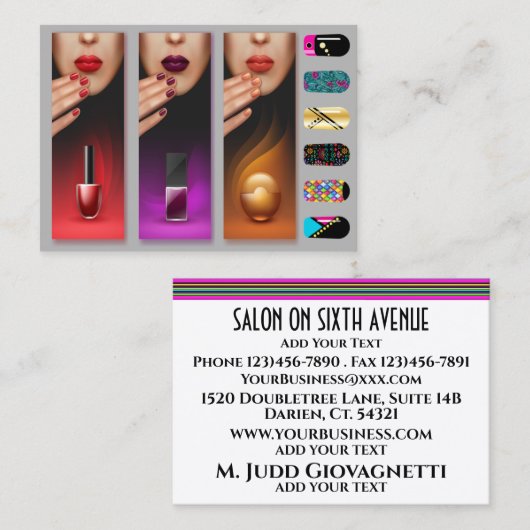 高度なサロン名刺 名刺 (正面/裏面)