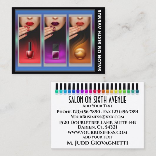 高度なサロン名刺 名刺 (正面/裏面)