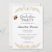 高度なスクリプトの卒業お祝い招待状 招待状 (正面)