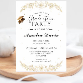 高度なスクリプトの卒業お祝い招待状 招待状