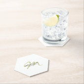 高度なスクリプトモノグラムイニシャル モダン ペーパーコースター (インサイチュ)