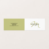 高度なスクリプトモノグラムイニシャル モダン 名刺 (外部フラット)