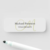 高度なスクリプトモノグラムイニシャル モダン 名札 (インサイチュ)