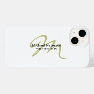 高度なスクリプトモノグラムイニシャル モダン Case-Mate iPhone 14ケース