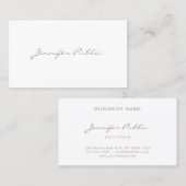 高度なスクリプモダントシンプル・プレーンエレガント 名刺 (正面/裏面)