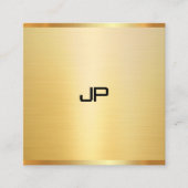 高度なフェイク金ゴールドエレガントテンプレート スクエア名刺 (正面)