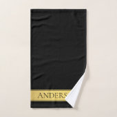 高度なプレゼンテーション |フェイク金ゴールドと黒v2 バスタオルセット (ハンドタオル)