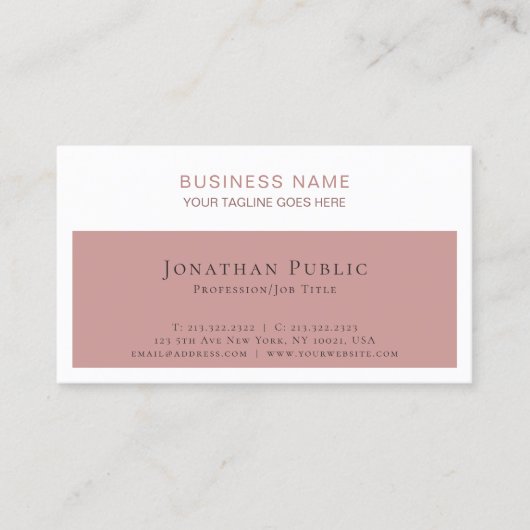 高度なプロフェッショナルモダン 名刺 (正面)