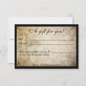 高度なモダンサロンギフト証明書 (裏面)