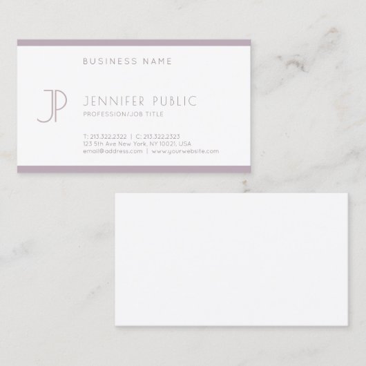 高度なモダンデザインミニマルトレンディー 名刺 (正面/裏面)