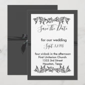 高度なモダン保存日付 招待状 (正面/裏面)