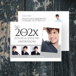 高度な卒業写真コラージュ ノートカード