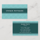 高度な名刺，ティール（緑がかった色） 名刺 (正面/裏面)