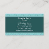 高度な名刺，ティール（緑がかった色） 名刺 (裏面)