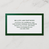 高度な弁護士名刺 名刺 (裏面)