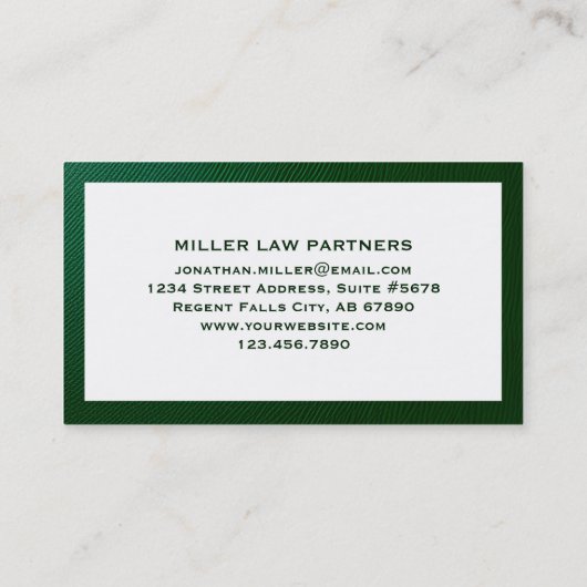 高度な弁護士名刺 名刺 (裏面)