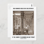 高度な文明は図書館であるもしアレクサンドリア ポストカード (正面/裏面)