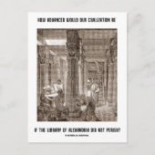 高度な文明は図書館であるもしアレクサンドリア ポストカード (正面)