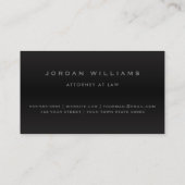 高度な暗いグラデーションプロフェッショナル ミニマル 名刺 (裏面)