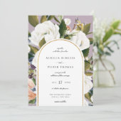 高度な植物フローラアー結婚チフレーム  招待状 (スタンド正面)