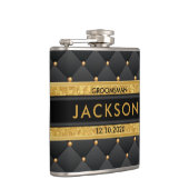 高度な金ゴールドとブラック・グルームスマン/花婿介添人 フラスク (右)