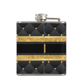 高度な金ゴールドとブラック・グルームスマン/花婿介添人 フラスク (裏面)