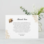 高度な金ゴールド卒業サンキューカード 招待状 (スタンド正面)