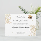 高度な金ゴールド卒業発表 招待状 (スタンド正面)