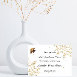 高度な金ゴールド卒業発表 招待状