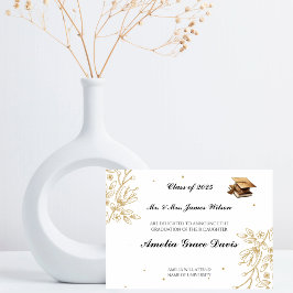 高度な金ゴールド卒業発表 招待状