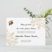 高度な金ゴールド卒業発表 招待状 (スタンド正面)